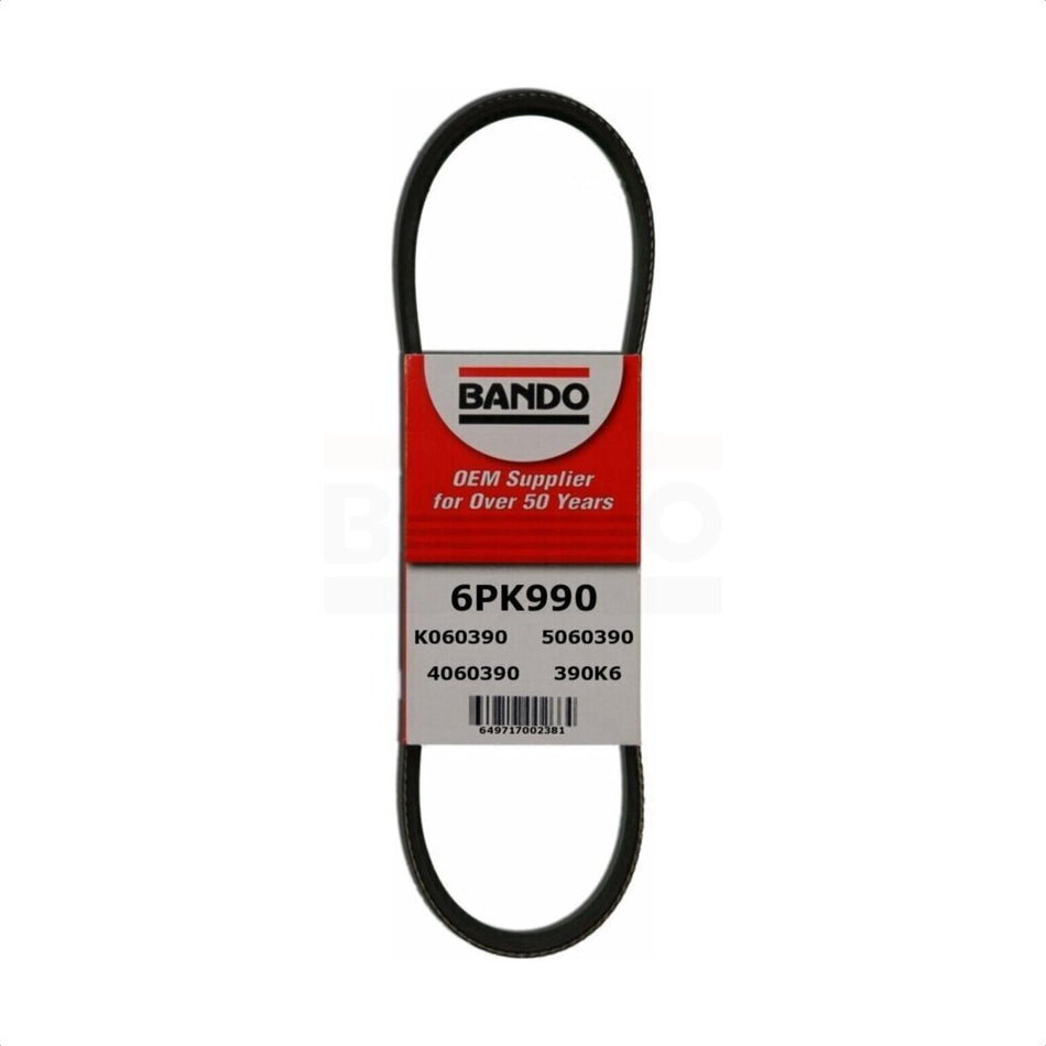 Alternator Air Conditioning Accessory Drive Belt BAN-6PK990 For 1987 Porsche 944 2.5L with by Bando