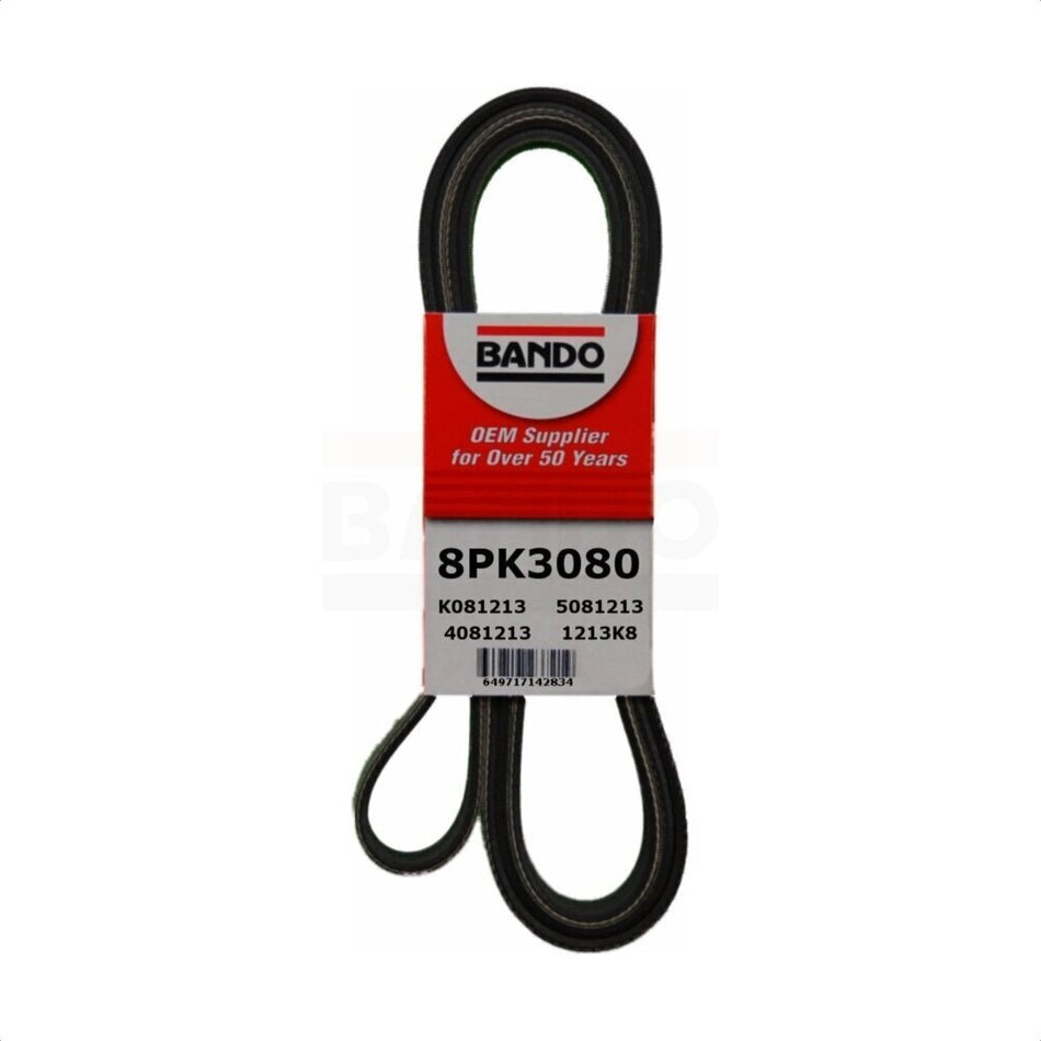 Accessory Drive Belt BAN-8PK3080 For Ford F-250 Super Duty F-350 E-350 Econoline Club Wagon Excursion E-450 F-450 F-550 E-550 by Bando