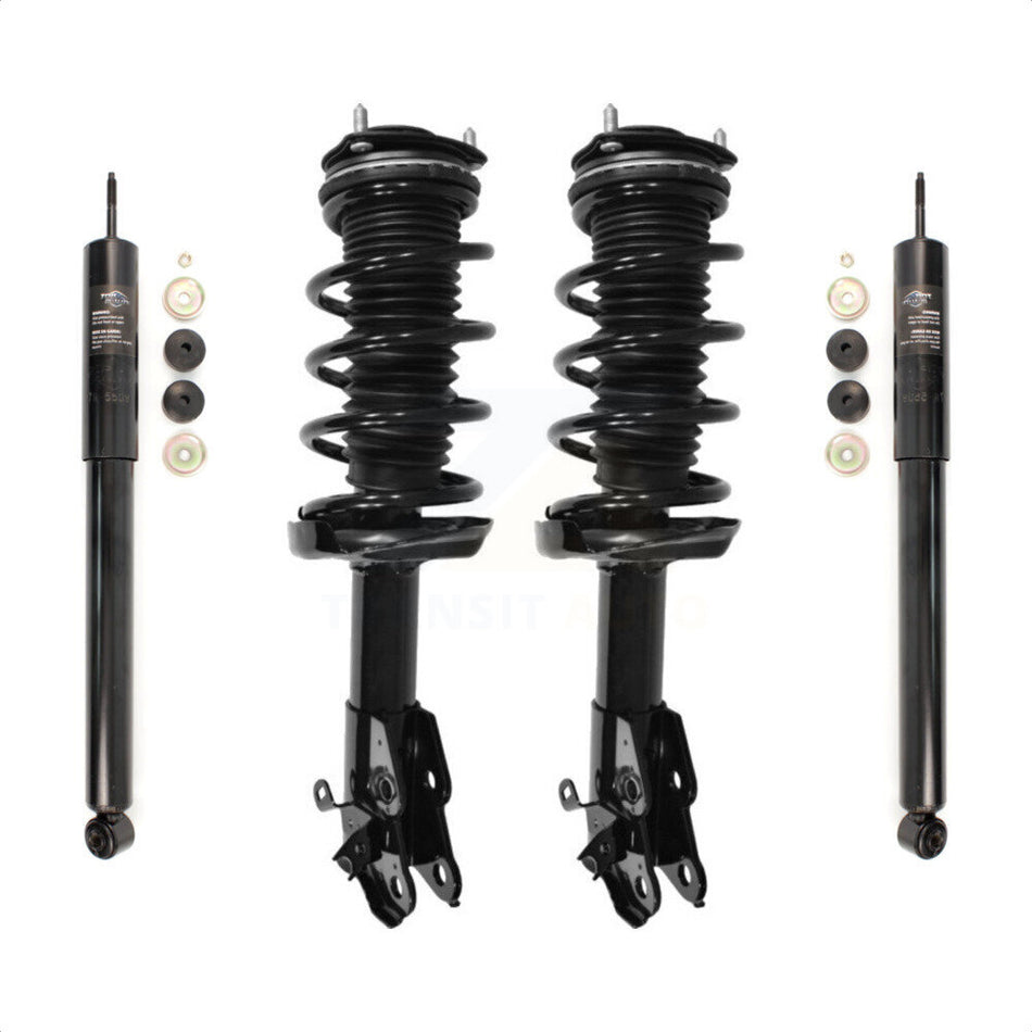 Front Rear Complete Suspension Shocks Strut And Coil Spring Mount Assemblies Kit For Honda Civic Acura CSX - Left Right Side (Driver Passenger) K78M-100242 by Transit Auto