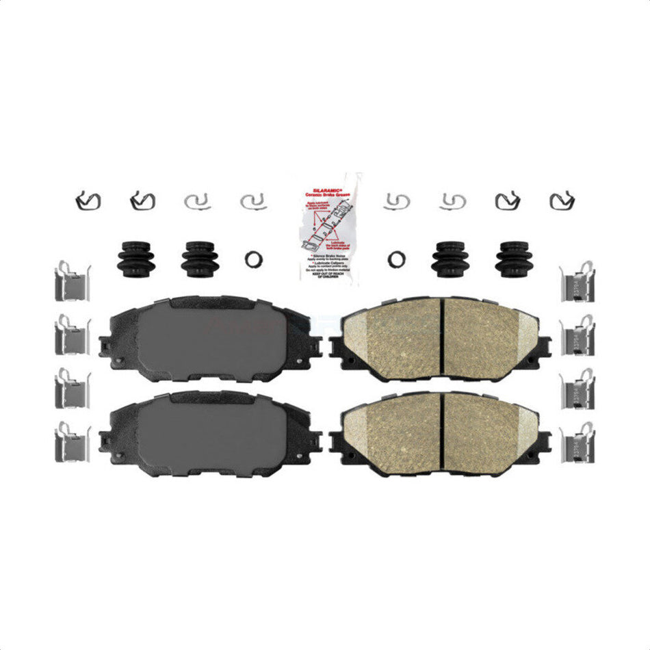 Front Ceramic Disc Brake Pads NWF-PTC1211 For Toyota RAV4 Scion tC Matrix Pontiac Vibe Corolla iM Mirai by AmeriBRAKES