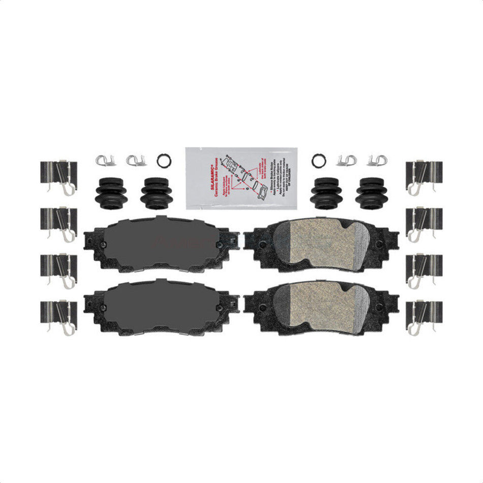 Rear Ceramic Disc Brake Pads NWF-PTC1879 For Lexus RX350 RX450h RX350L RX450hL by AmeriBRAKES