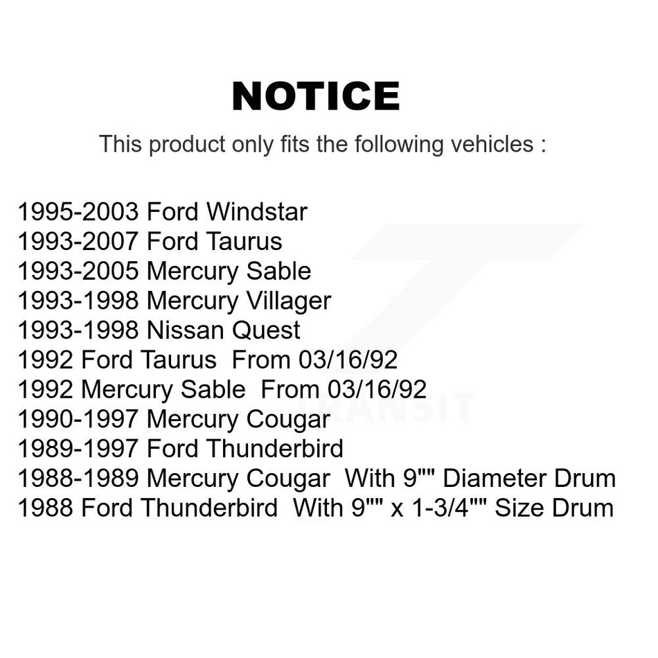 Rear Drum Brake Wheel Cylinder 14-WC37857 For Ford Taurus Mercury Windstar Sable Thunderbird Nissan Quest Cougar Villager