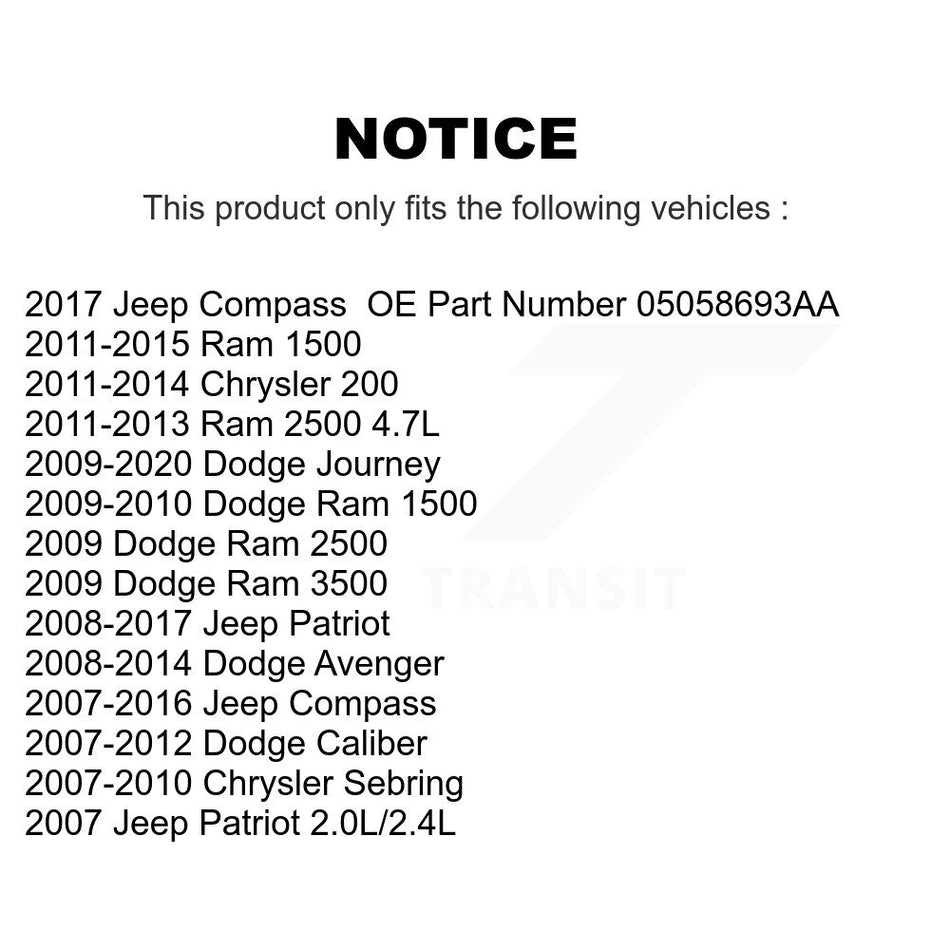 Cabin Air Filter 54-24313 For Dodge Ram 1500 Jeep Journey Patriot Chrysler Compass Avenger 200 Caliber Sebring 2500 3500