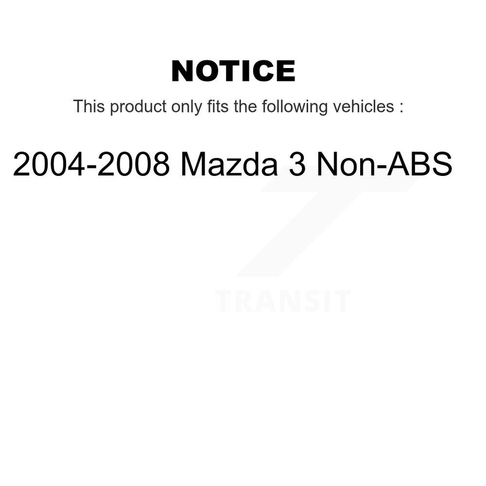 Rear Wheel Bearing Hub Assembly 70-512348 For 2004-2008 Mazda 3 Non-ABS