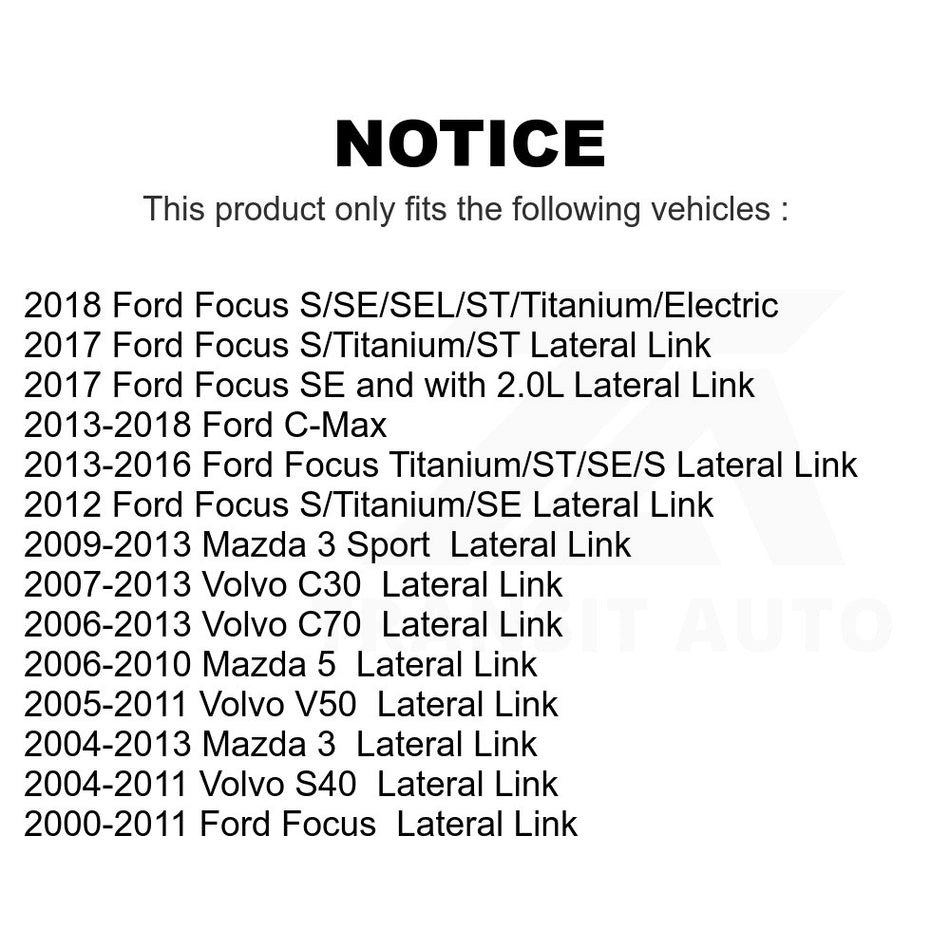 Rear Lower Forward Suspension Control Arm 72-CK660012 For Ford Focus Mazda 3 Volvo C-Max S40 5 C70 C30 V50 Sport