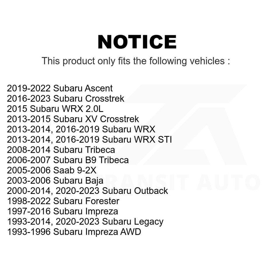 Outer Steering Tie Rod End 72-ES3712 For Subaru Forester Outback Impreza Legacy Crosstrek XV WRX Ascent STI Tribeca B9 Baja Saab 9-2X