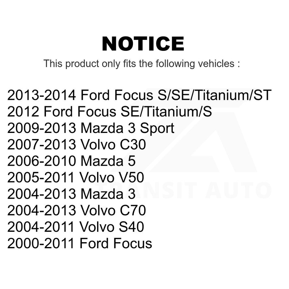 Rear Suspension Trailing Arm Bushing 72-K200064 For Ford Focus Mazda 3 Volvo S40 5 C70 C30 V50 Sport
