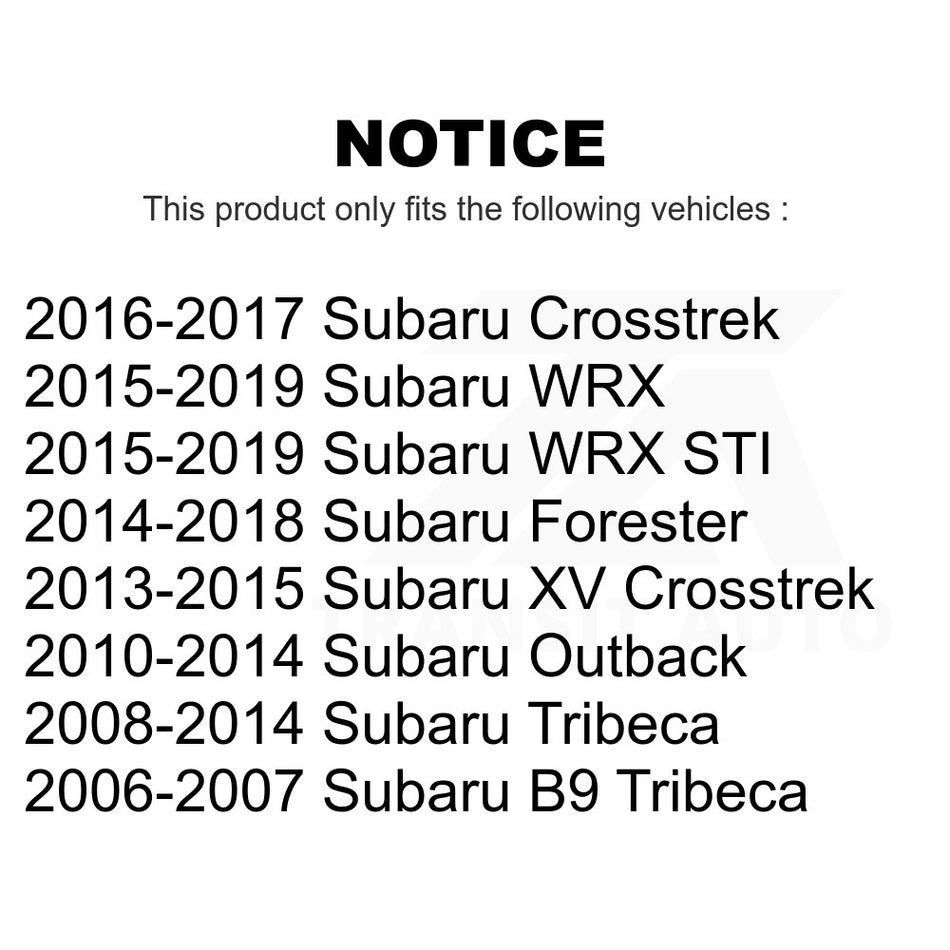 Front Suspension Stabilizer Bar Link Kit 72-K750084 For Subaru Forester Outback XV Crosstrek WRX STI Tribeca B9