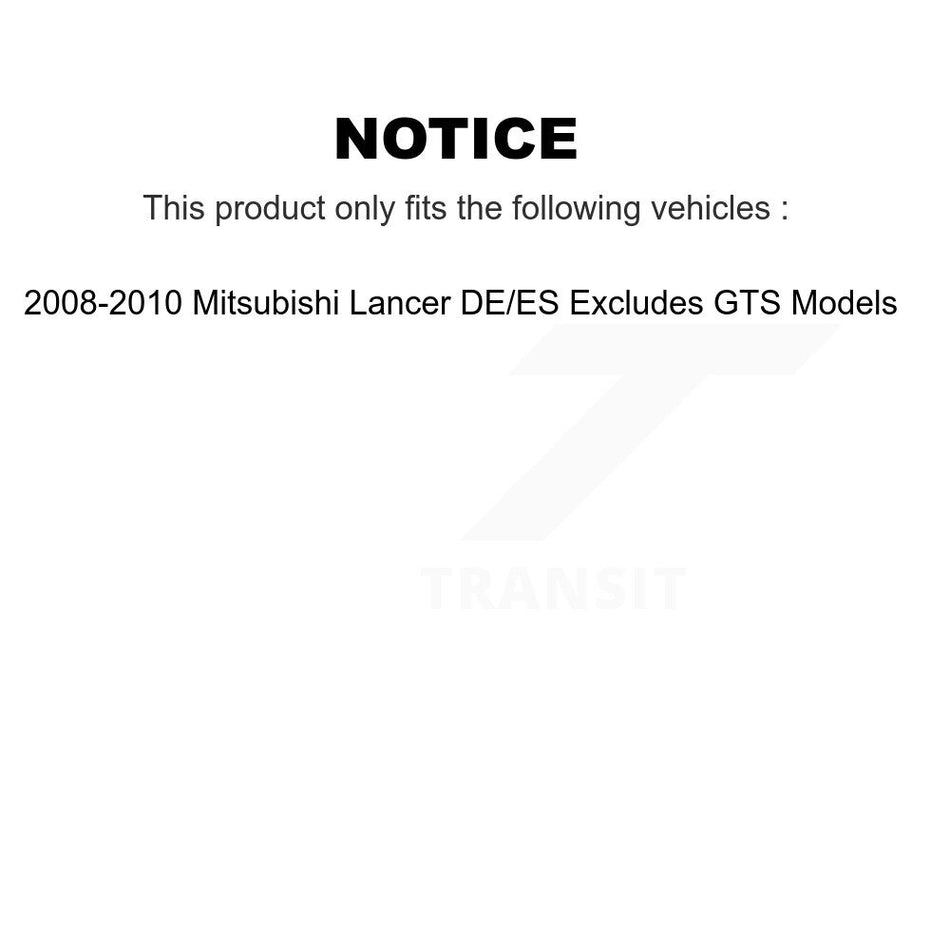Rear Suspension Strut Coil Spring Assembly 78A-16020 For 2008-2010 Mitsubishi Lancer DE ES Excludes GTS Models