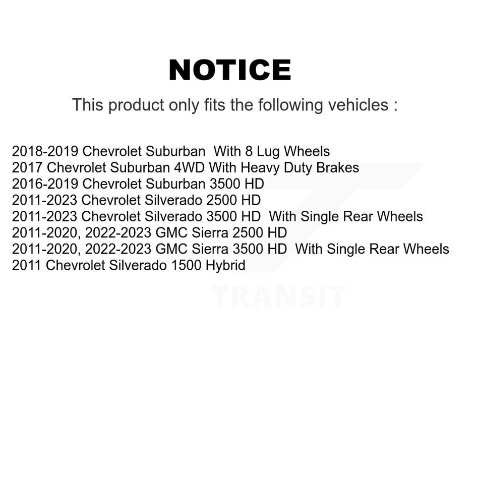 Rear Disc Brake Rotor 8-580876 For Chevrolet Silverado 2500 HD GMC Sierra 1500 3500 Suburban
