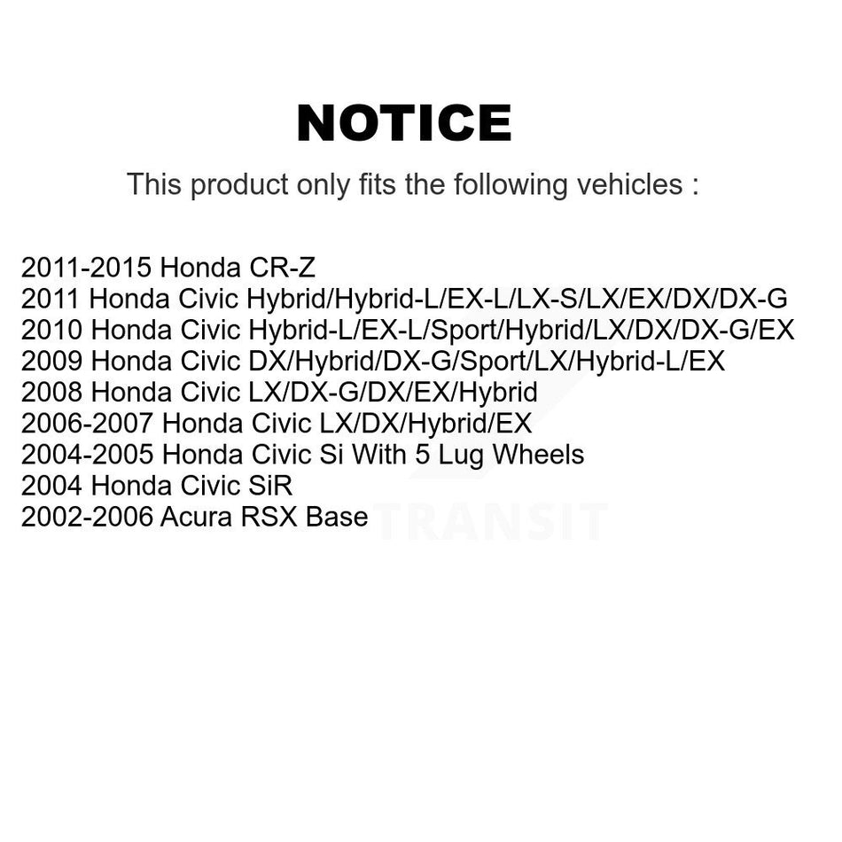 Front Disc Brake Rotor 8-980059 For Honda Civic Acura RSX CR-Z