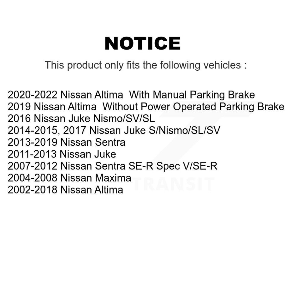 Rear Disc Brake Rotor 8-980070 For Nissan Altima Sentra Maxima Juke