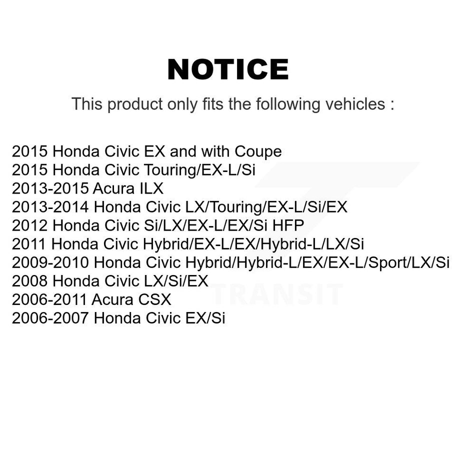 Rear Disc Brake Rotor 8-980402 For Honda Civic Acura ILX CSX