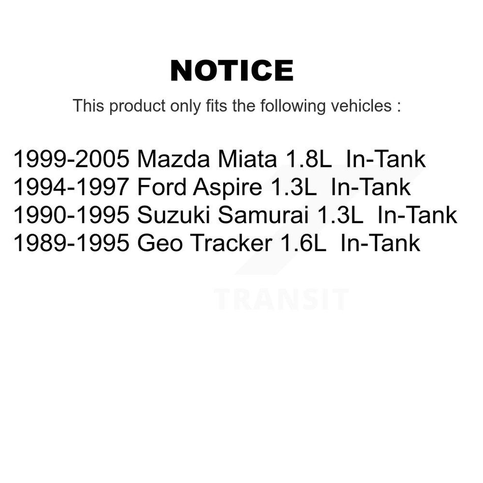 In-Tank Electric Fuel Pump AGY-00210019 For Mazda Miata Geo Tracker Ford Aspire Suzuki Samurai