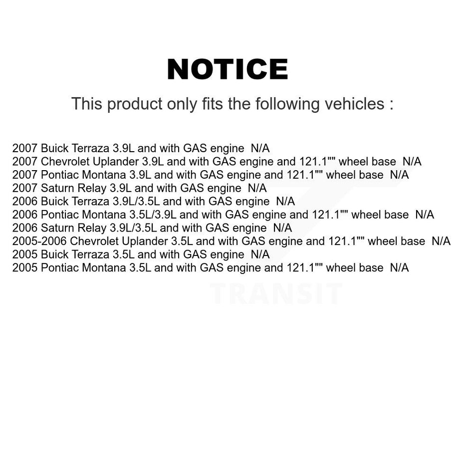 Fuel Pump Module Assembly AGY-00310520 For Chevrolet Uplander Pontiac Montana Buick Terraza Saturn Relay