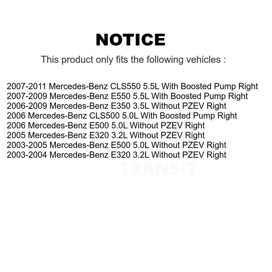 Right (Passenger Side) Fuel Pump Module Assembly AGY-00310585 For Mercedes-Benz E350 E320 E500 CLS550 CLS500 E550