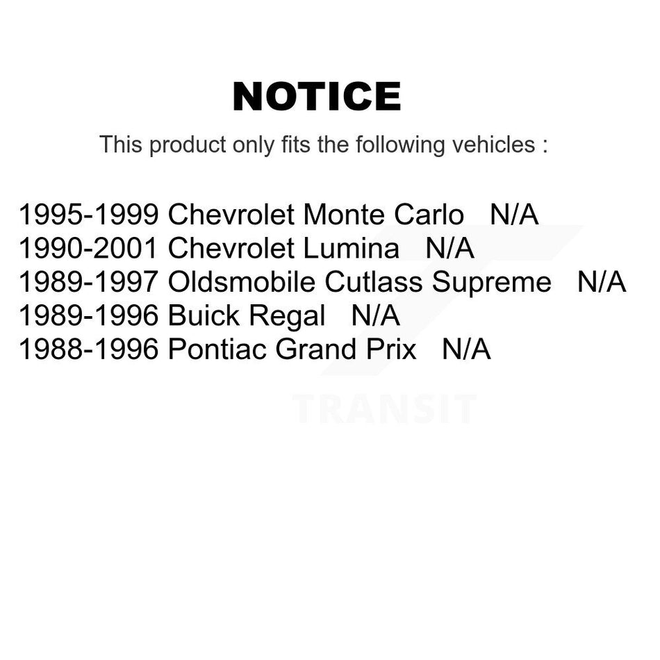 Fuel Tank Strap AGY-01110070 For Chevrolet Lumina Buick Regal Monte Carlo Oldsmobile Cutlass Supreme Pontiac Grand Prix