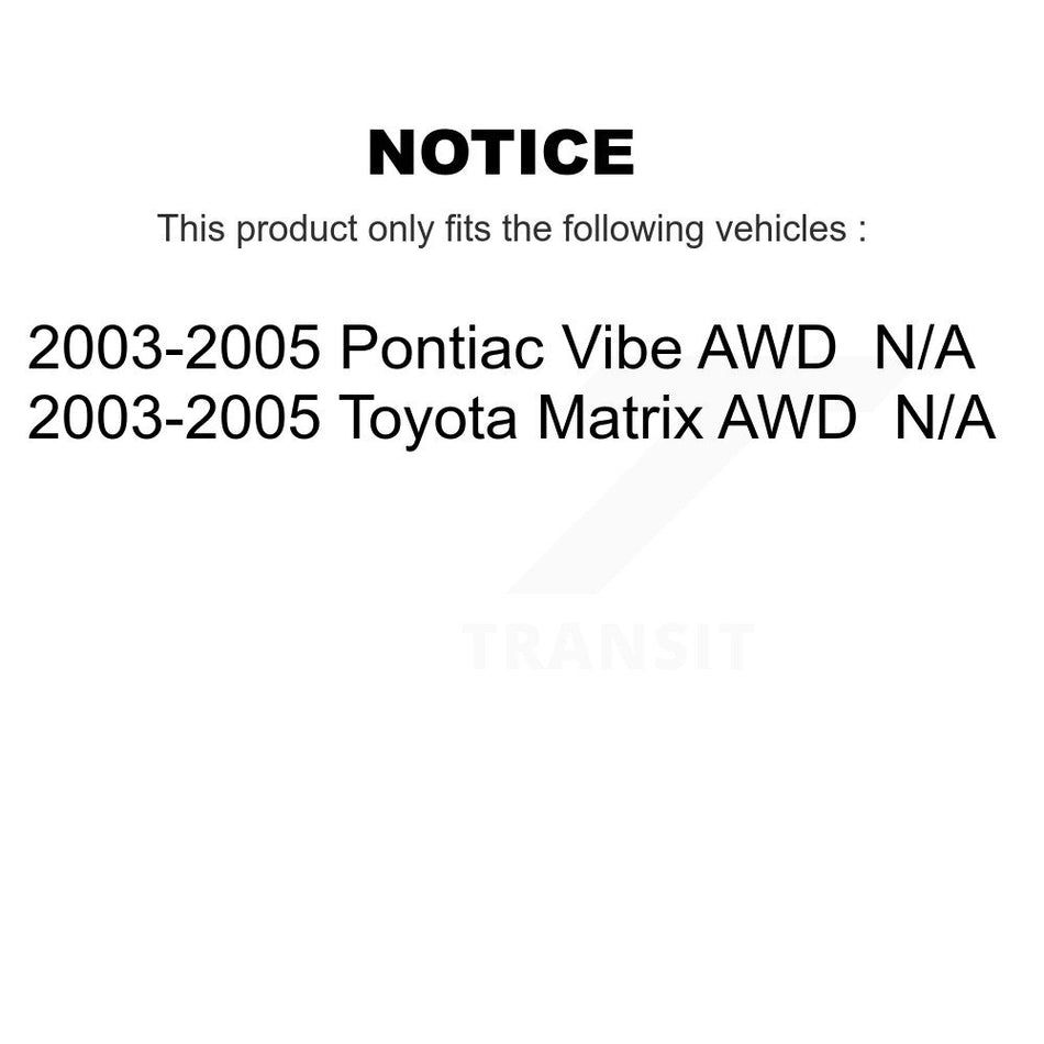 Fuel Tank Strap AGY-01110248 For 2003-2005 Toyota Matrix Pontiac Vibe AWD