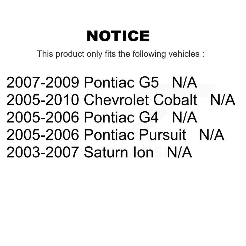 Fuel Tank Strap AGY-01110251 For Chevrolet Cobalt Saturn Ion Pontiac G5 G4 Pursuit