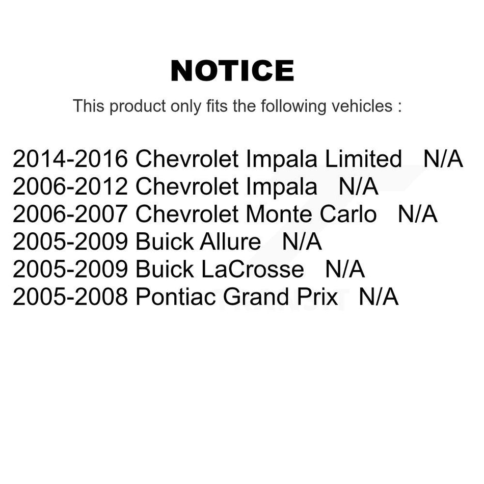 Fuel Tank Strap AGY-01110267 For Chevrolet Impala Pontiac Grand Prix Buick LaCrosse Limited Monte Carlo Allure
