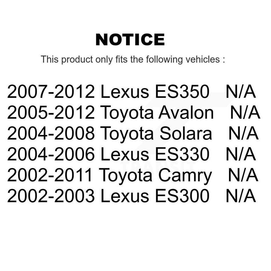 Fuel Tank Strap AGY-01110294 For Toyota Camry Lexus Avalon ES350 Solara ES330 ES300