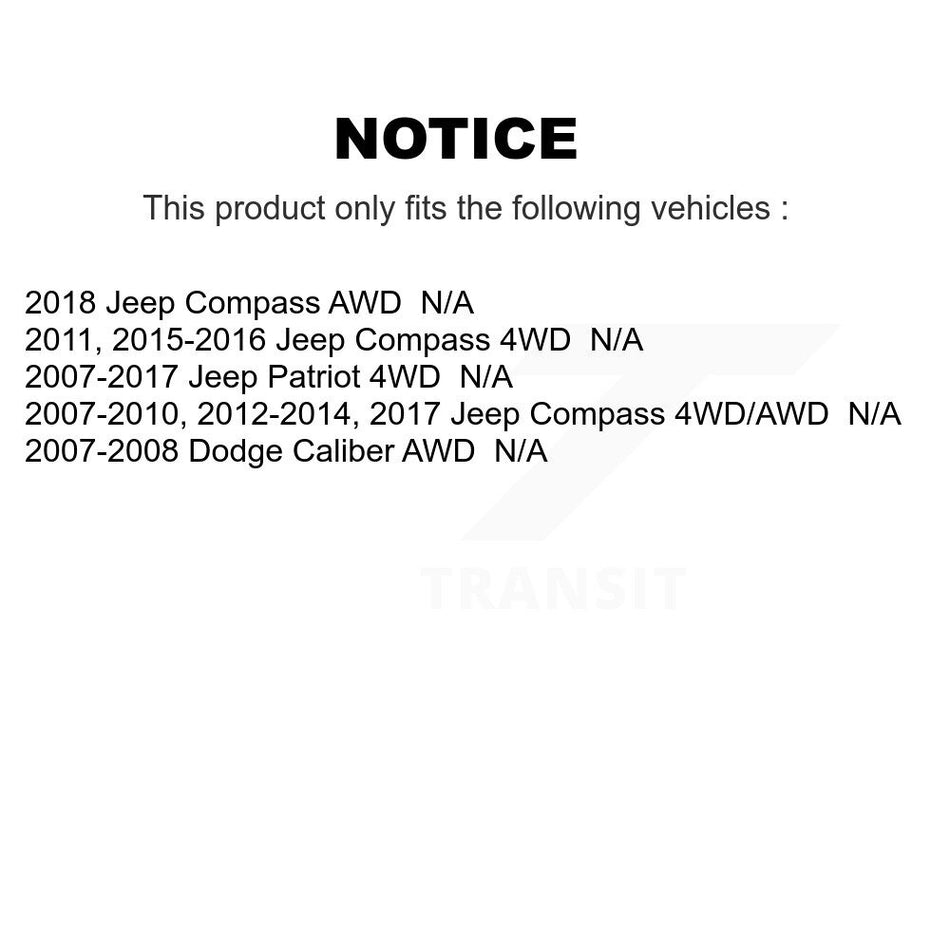 Fuel Tank Strap AGY-01110351 For Jeep Compass Patriot Dodge Caliber