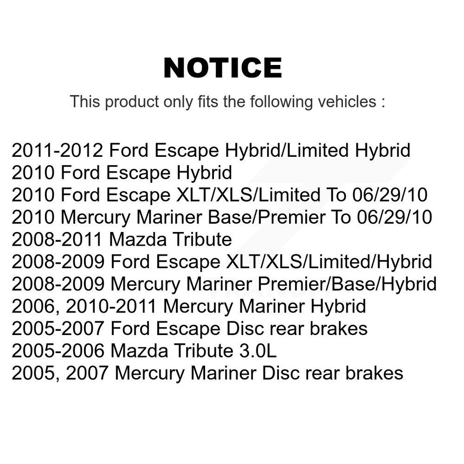 Front Ceramic Disc Brake Pads CMX-D1047 For Ford Escape Mercury Mariner Mazda Tribute