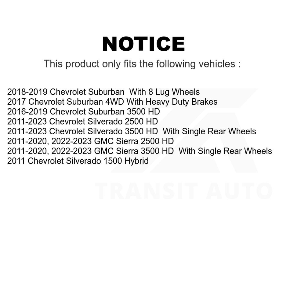 Rear Disc Brake Rotor DS1-580876 For Chevrolet Silverado 2500 HD GMC Sierra 1500 3500 Suburban
