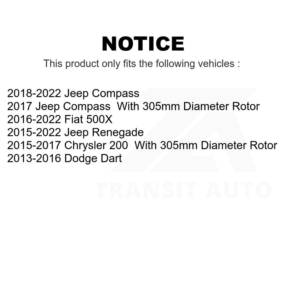 Front Disc Brake Rotor DS1-780995 For Jeep Renegade Compass Dodge Dart Chrysler 200 Fiat 500X