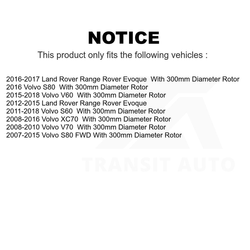 Front Disc Brake Rotor DS1-980725 For Volvo S60 Land Rover Range Evoque XC70 S80 V60 V70