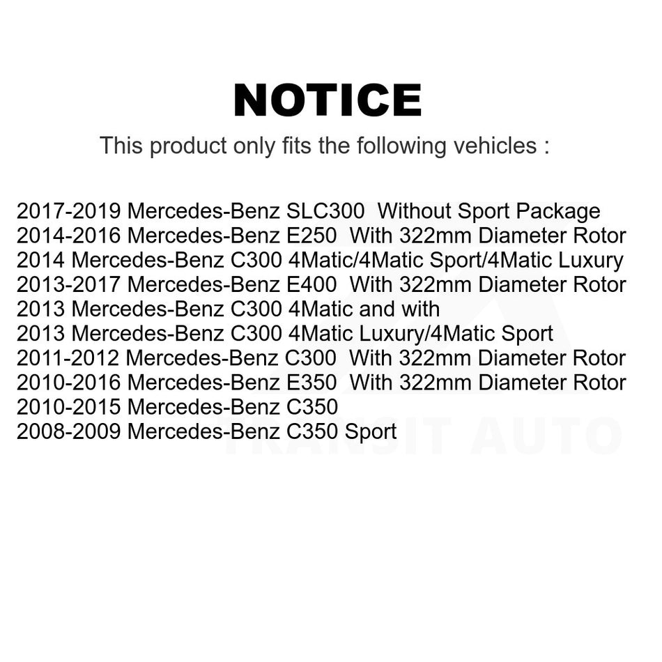 Front Disc Brake Rotor DS1-980793 For Mercedes-Benz E350 C300 C350 E400 SLC300 E250