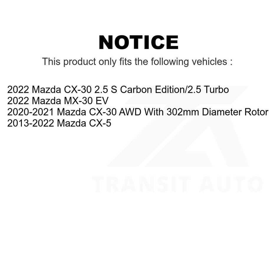 Rear Disc Brake Rotor DS1-981008 For Mazda CX-5 CX-30 MX-30 EV