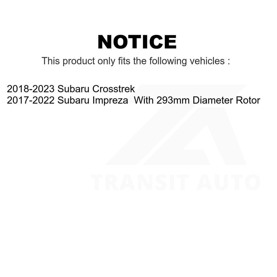 Front Disc Brake Rotor DS1-982487 For Subaru Crosstrek Impreza