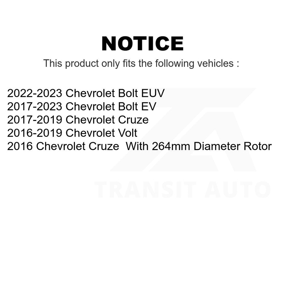 Rear Disc Brake Rotor DS1-DS8175 For Chevrolet Cruze Volt Bolt EV EUV