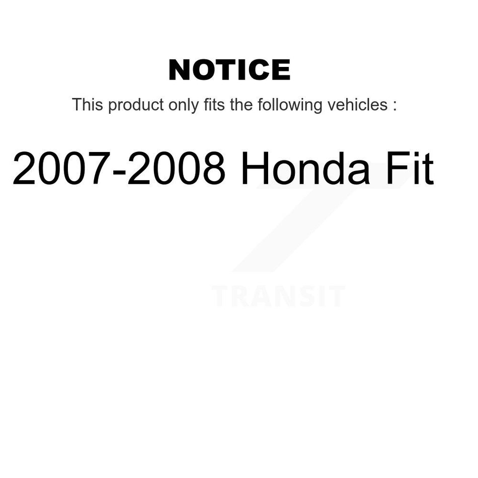 Front Rear Complete Suspension Shocks Strut And Coil Spring Mount Assemblies Kit For 2007-2008 Honda Fit - Left Right Side (Driver Passenger) K78M-100105