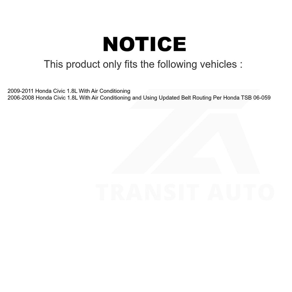 Main Drive Serpentine Belt KBR-5070852 For Honda Civic 1.8L