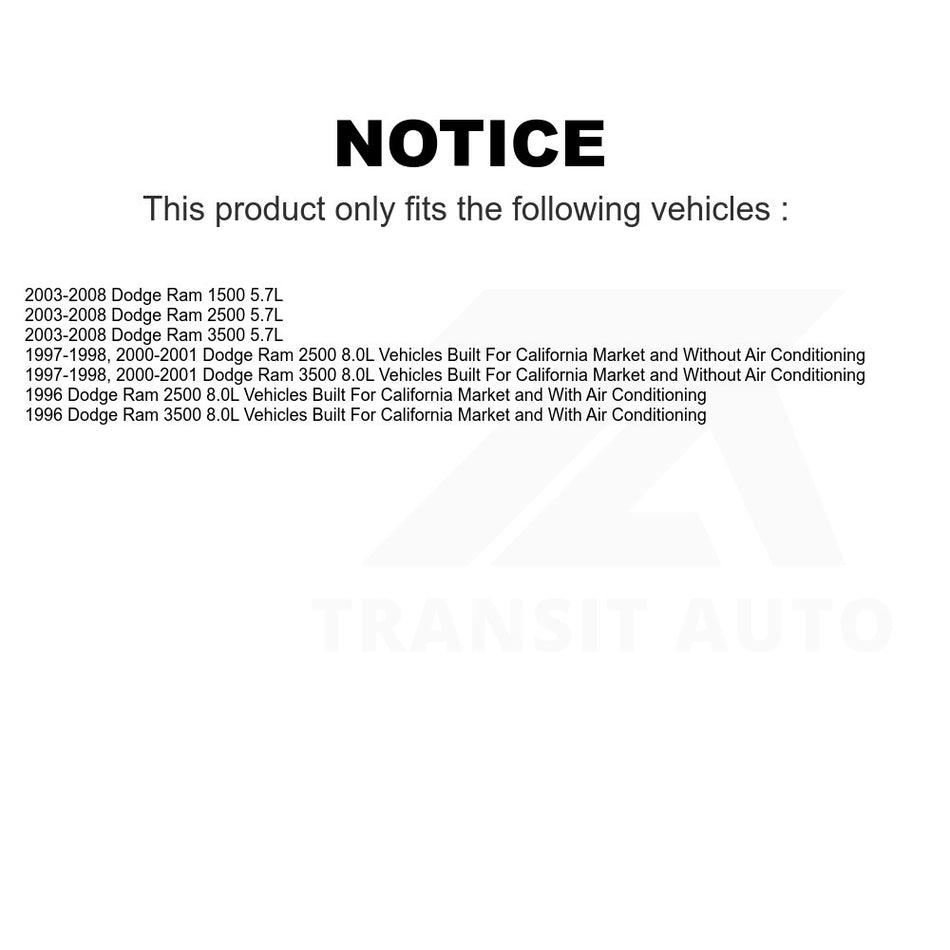 Main Drive Serpentine Belt KBR-5071013 For Dodge Ram 1500 2500 3500