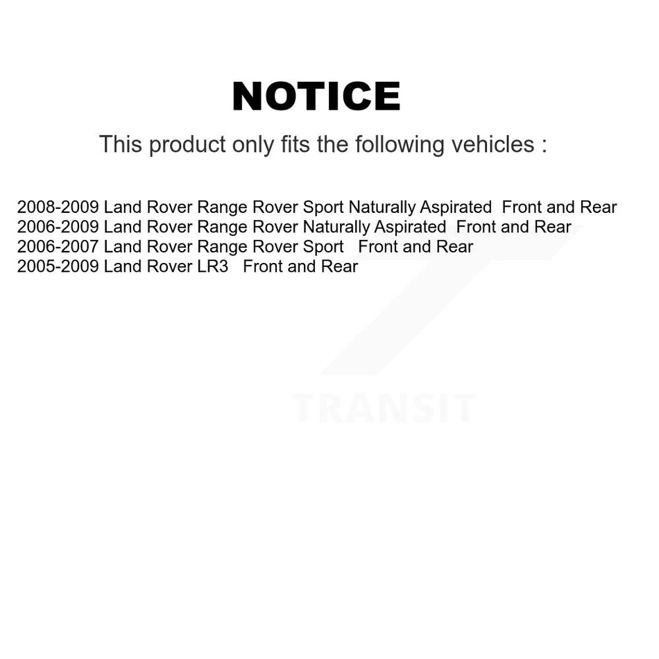 AmeriBRAKES Front Rear Semi-Metallic Disc Brake Pads Kit For Land Rover Range Sport LR3 KNF-101345