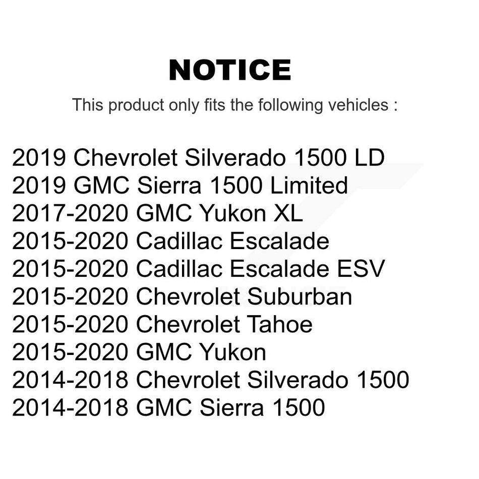 Rear Parking Brake Shoe NB-1051B For Chevrolet Silverado 1500 GMC Sierra Tahoe Suburban Yukon Cadillac Escalade XL ESV LD Limited