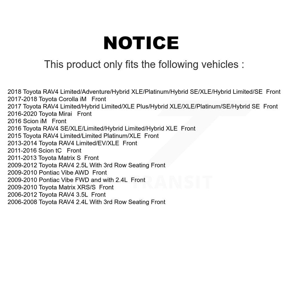 Front Ceramic Disc Brake Pads NWF-PRC1211 For Toyota RAV4 Scion tC Matrix Pontiac Vibe Corolla iM Mirai