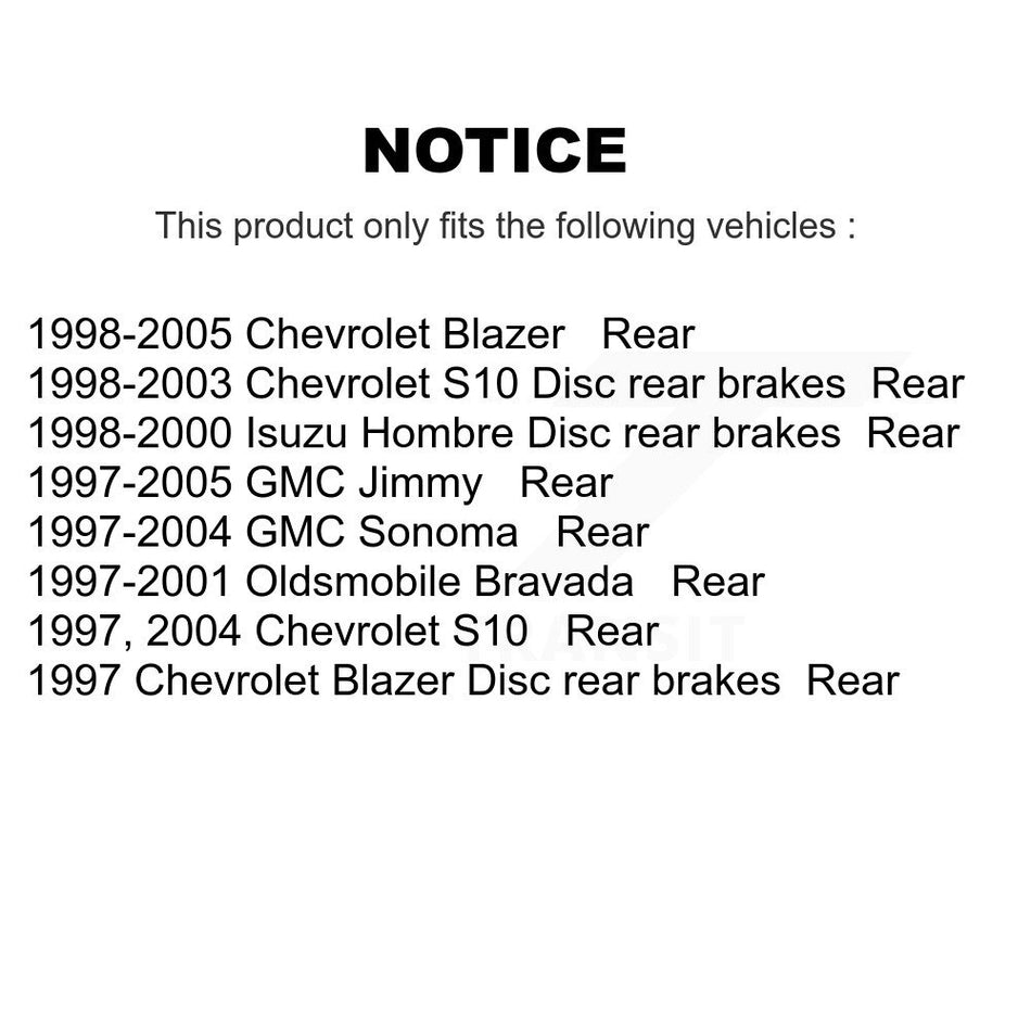 Rear Ceramic Disc Brake Pads NWF-PRC729 For Chevrolet S10 Blazer GMC Sonoma Jimmy Oldsmobile Bravada Isuzu Hombre