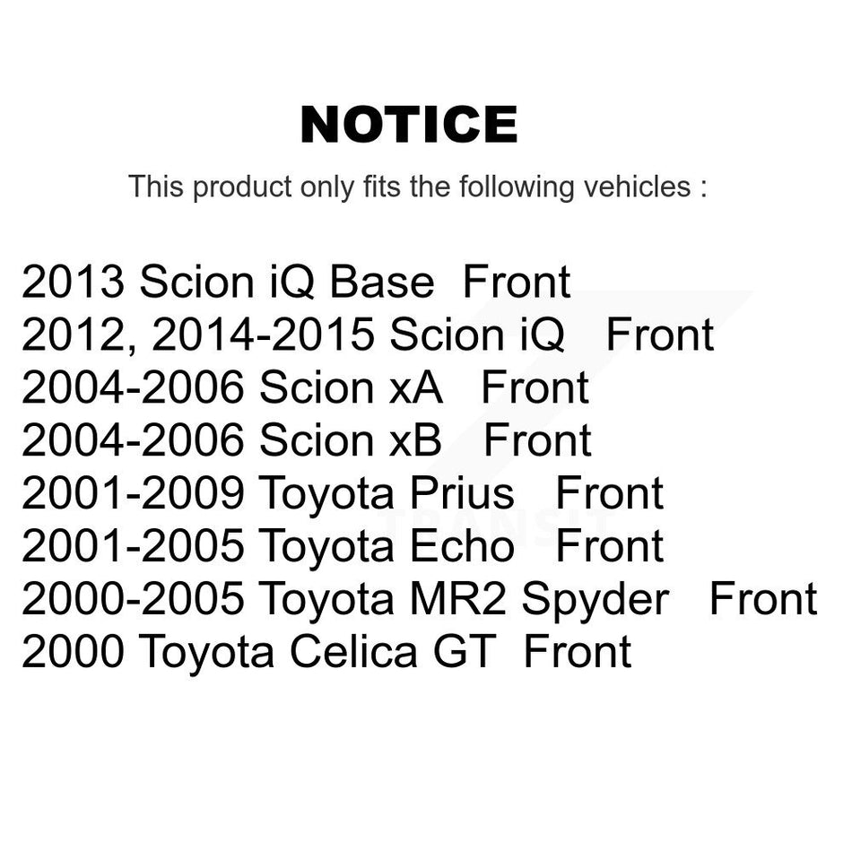 Front Ceramic Disc Brake Pads NWF-PRC822 For Toyota Prius Scion xB xA Echo Celica MR2 Spyder iQ