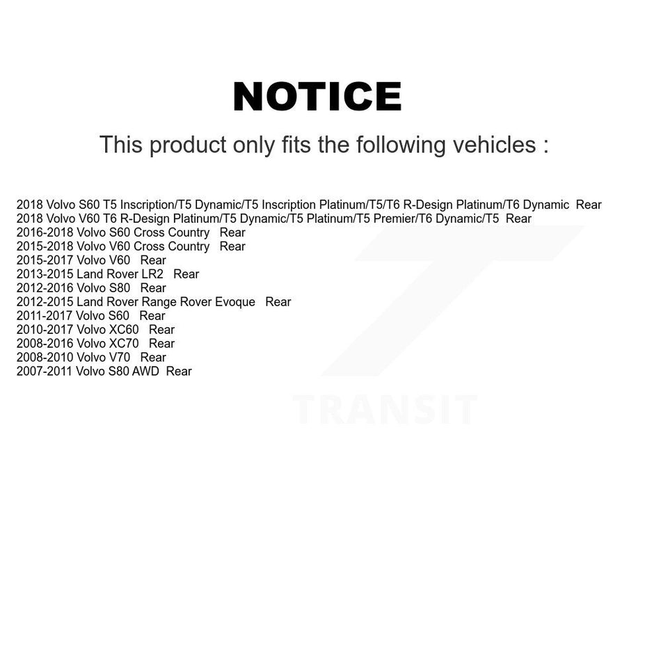 Rear Semi-Metallic Disc Brake Pads NWF-PRM1307 For Volvo XC60 S60 XC70 S80 Land Rover Range Evoque V60 Cross Country LR2 V70