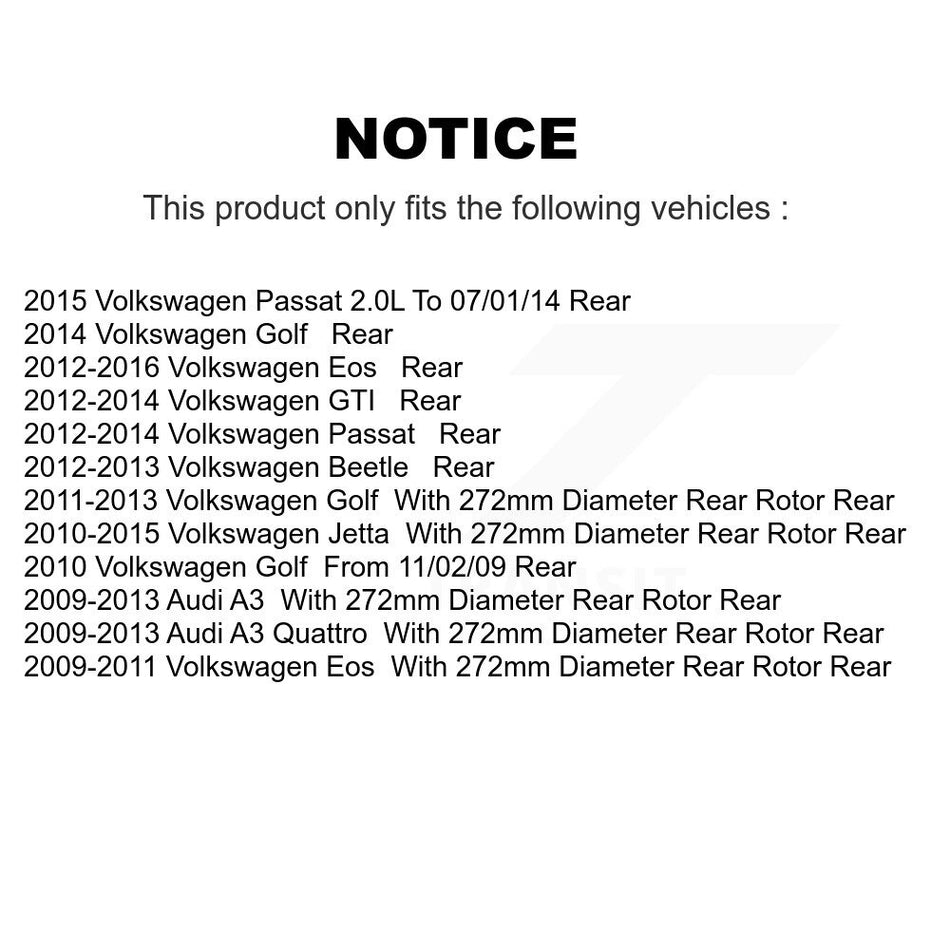 Rear Semi-Metallic Disc Brake Pads NWF-PRM1456 For Volkswagen Jetta Passat Beetle Golf GTI Eos Audi A3 Quattro