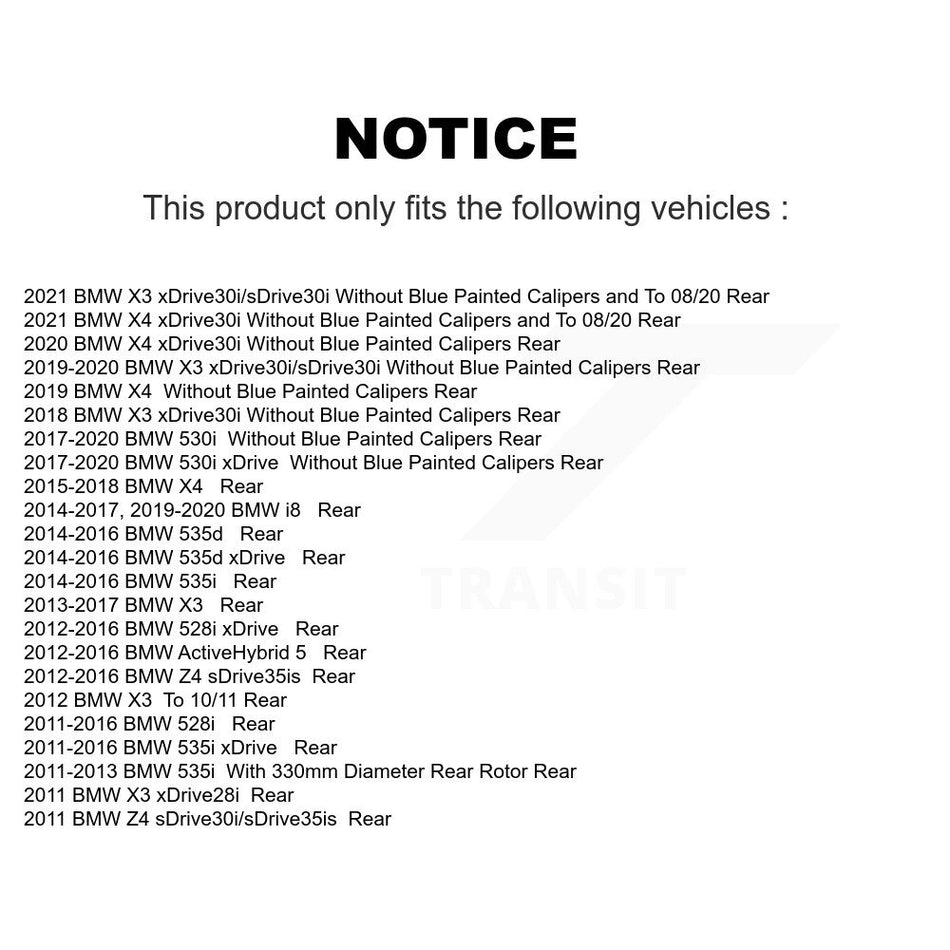 Rear Semi-Metallic Disc Brake Pads NWF-PRM1473 For BMW X3 528i 535i xDrive X4 530i Z4 i8 535d ActiveHybrid 5