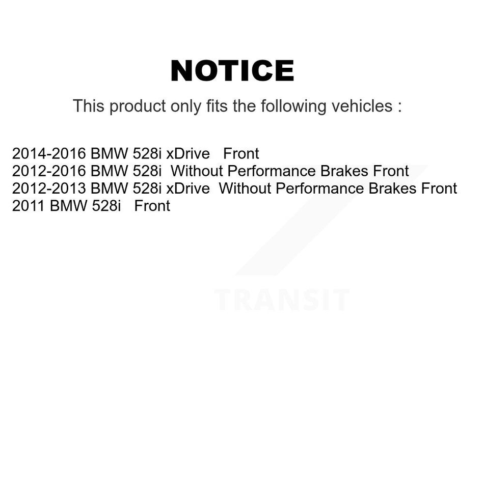 Front Semi-Metallic Disc Brake Pads NWF-PRM1504 For BMW 528i xDrive