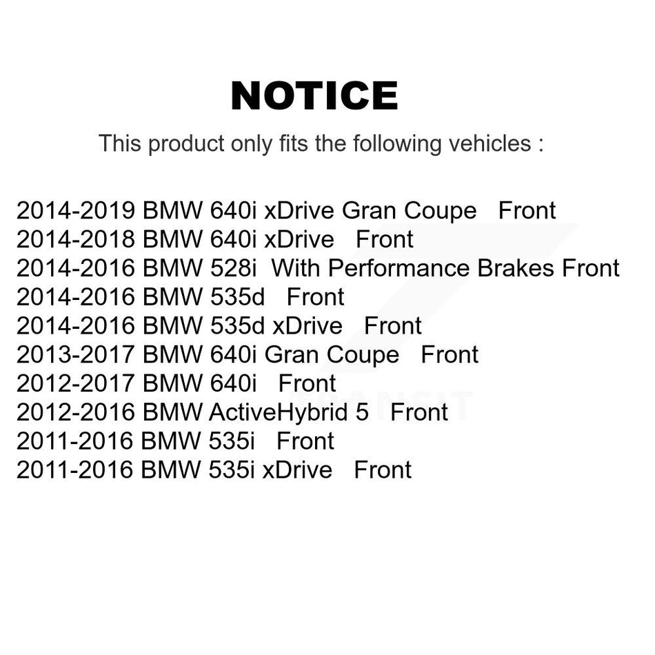 Front Semi-Metallic Disc Brake Pads NWF-PRM1505 For BMW 535i xDrive 528i 640i Gran Coupe 535d ActiveHybrid 5