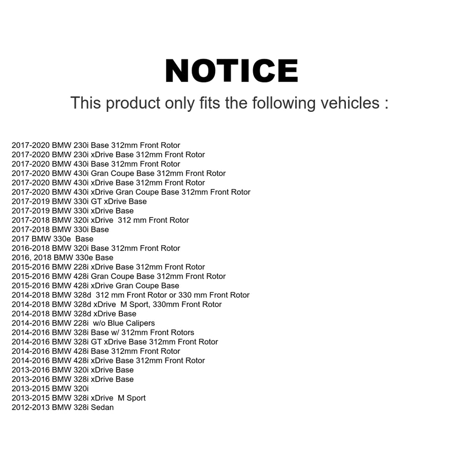 Rear Semi-Metallic Disc Brake Pads NWF-PRM1613 For BMW 328i xDrive 320i 330i 428i 430i Gran Coupe GT 328d 228i 230i