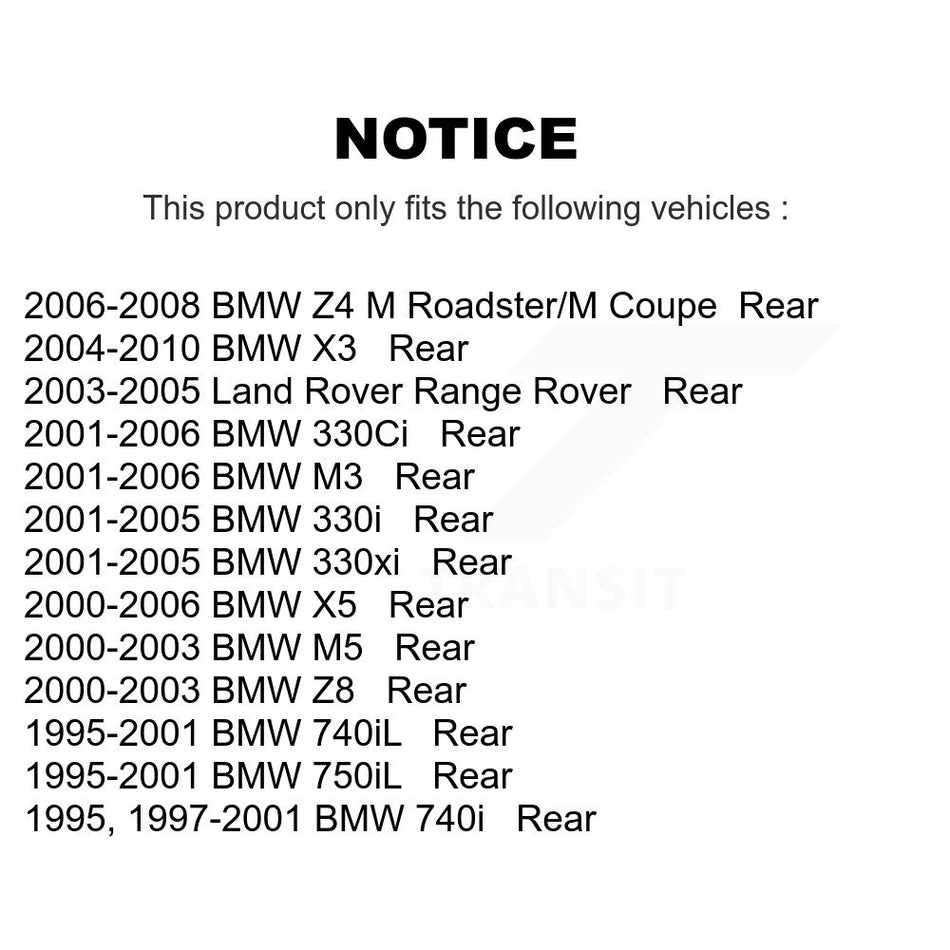 Rear Semi-Metallic Disc Brake Pads NWF-PRM683 For BMW X5 X3 330Ci 330i M3 Z4 740iL Land Rover Range 330xi 740i M5 750iL Z8