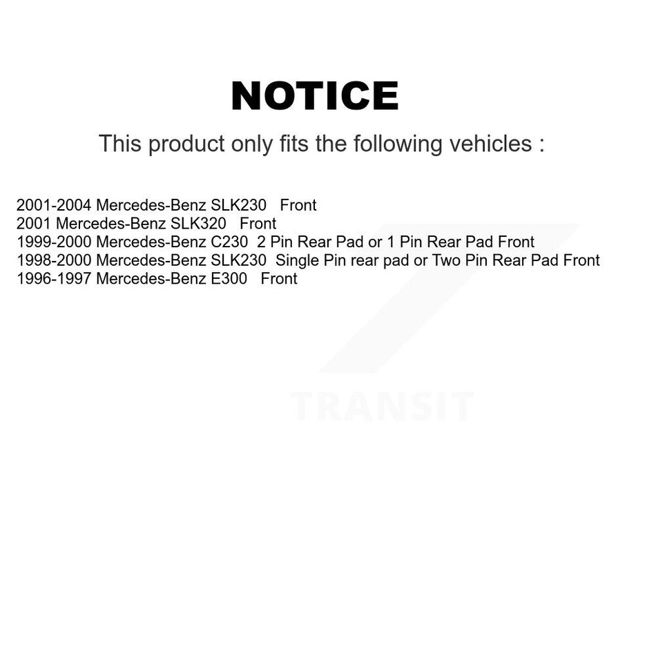 Front Semi-Metallic Disc Brake Pads NWF-PRM710 For Mercedes-Benz SLK230 C230 SLK320 E300